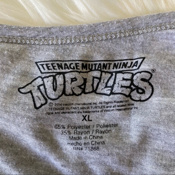 TMNT, Graphic Tee, T-Shirt, Gray, XL - Picture 10 of 12